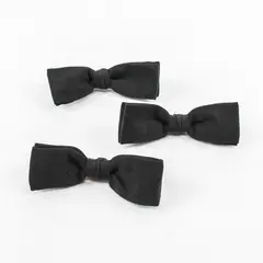 Lot of 3 Vintage Royal Rust Resistant Black Clip-On Bowties