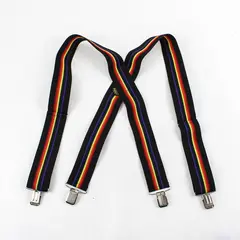 Welch Men's Retro Rainbow Elastic Suspenders 