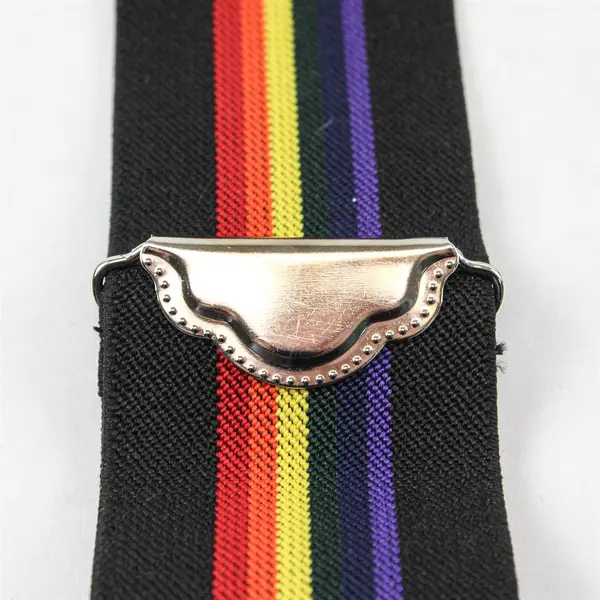Welch Men's Retro Rainbow Elastic Suspenders 