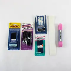 Lot of 6 Assorted Hook & Loop Tape Sewing Craft DIY Fasteners