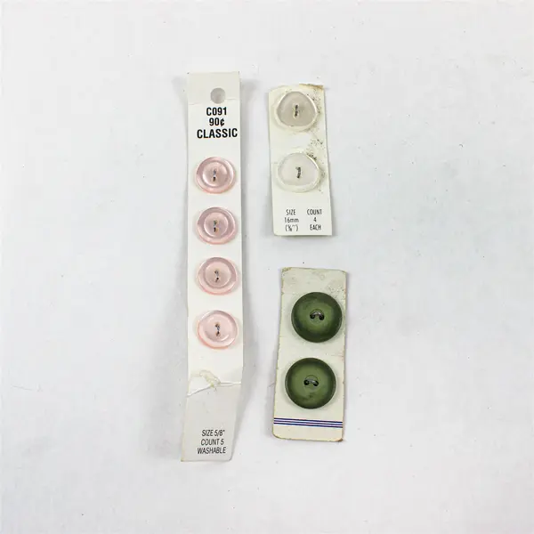 Lot of 5 B. Blumenthal Vintage Mixed Sewing Buttons Cards Pins