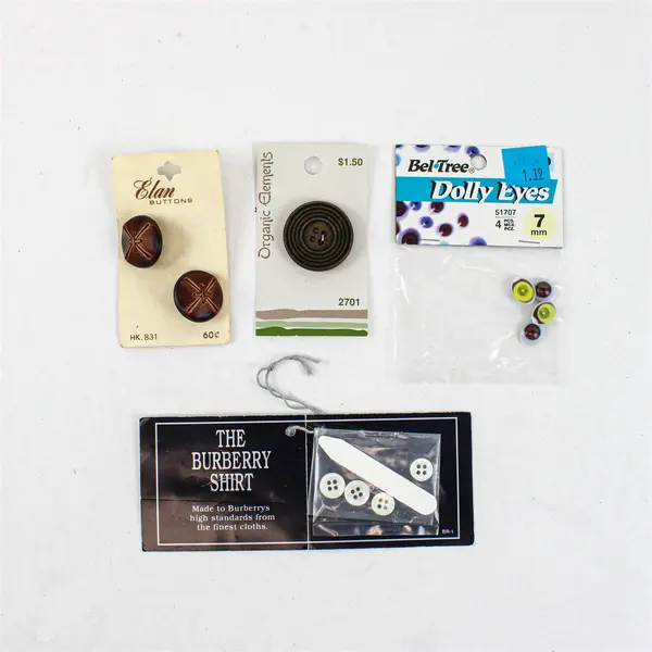Vintage Burberry Button Packet Mixed Lot Sewing Buttons & Notions