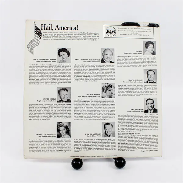 Carmen Dragon Hail, America! RCA 12" Vinyl LP Record