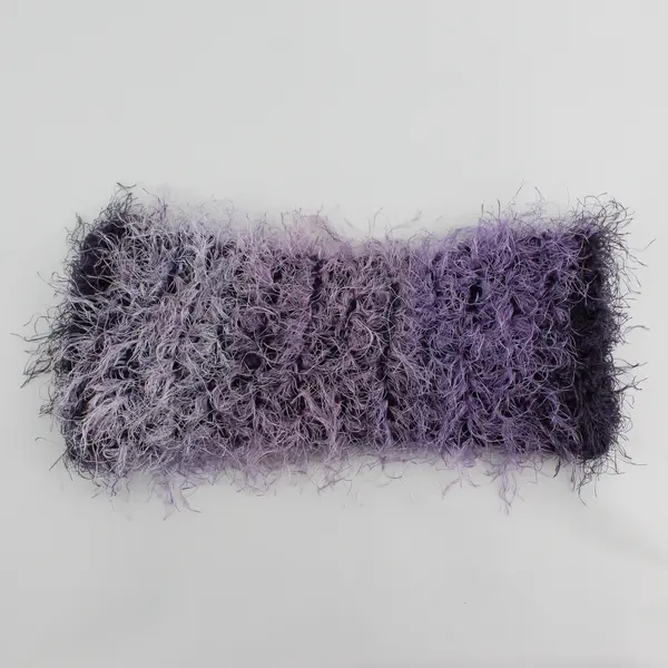 Women's Purple Ombre Fuzzy Eyelash Yarn Loop Scarf