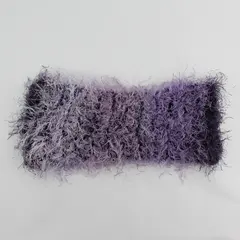 Women's Purple Ombre Fuzzy Eyelash Yarn Loop Scarf