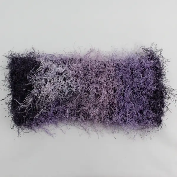 Women's Purple Ombre Fuzzy Eyelash Yarn Loop Scarf