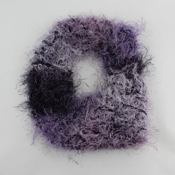 Women's Purple Ombre Fuzzy Eyelash Yarn Loop Scarf