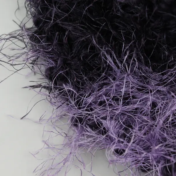 Women's Purple Ombre Fuzzy Eyelash Yarn Loop Scarf