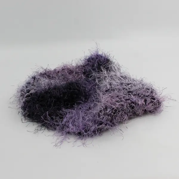 Women's Purple Ombre Fuzzy Eyelash Yarn Loop Scarf