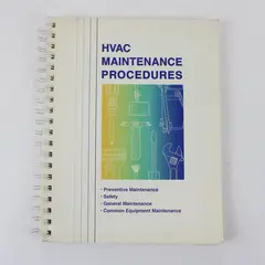 HVAC Maintenance Procedures 1997 Spiral Bound Book
