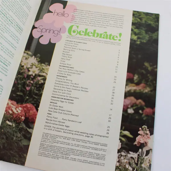 Wilton Celebrate! Magazine for Cake & Food Decorators 1973