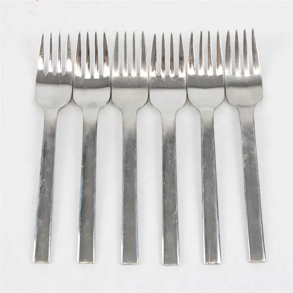 Lot of 6 Hampton Silversmiths Salad Forks Stainless Steel Flatware Set HSV7