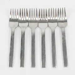 Lot of 6 Hampton Silversmiths Salad Forks Stainless Steel Flatware Set HSV7
