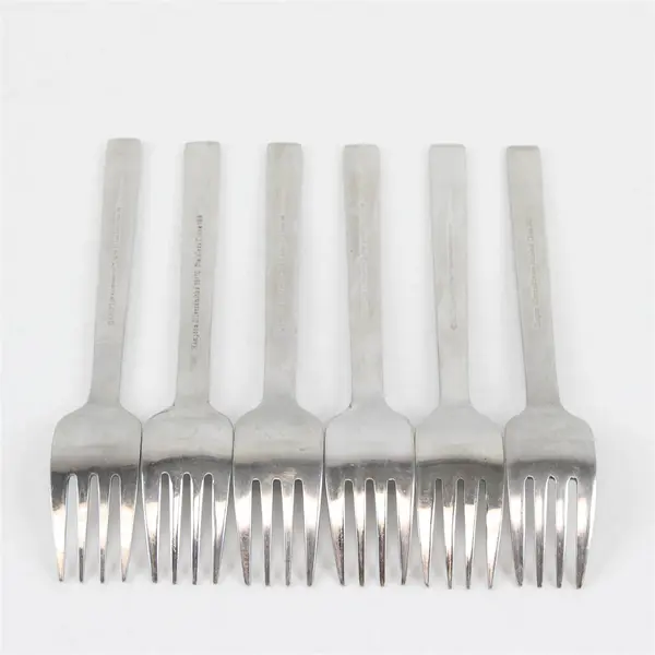 Lot of 6 Hampton Silversmiths Salad Forks Stainless Steel Flatware Set HSV7
