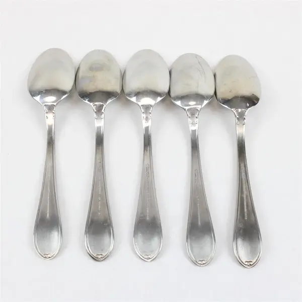 Lot of 5 Hampton Silversmiths Teaspoons Stainless Steel Flatware Set HSV61
