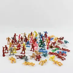 Vtg 1950's Marx Sears Heritage Fort Apache Playset Pieces - 70 Cowboys