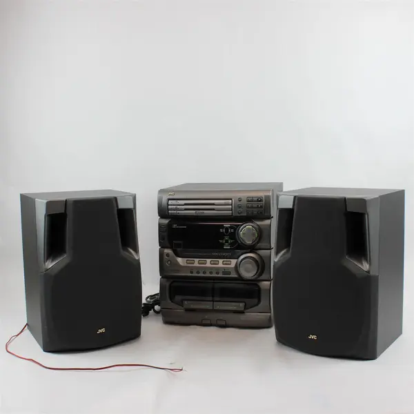 JVC MX-D302T Stereo Receiver + 2 Speakers Vintage Tested Powers On