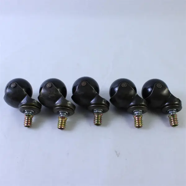 5pcs 2 Inch Ball Caster Wheels Threaded Stem Caster Bronze