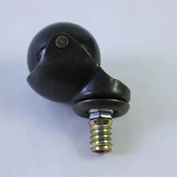Set of 4 2 Inch Ball Caster Wheels Threaded Stem Bronze Finish