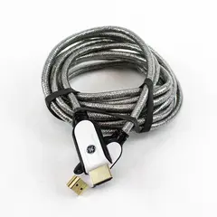 GE High Speed HDMI Cable 12in Silver Braided Nylon