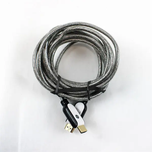 GE High Speed HDMI Cable 12in Silver Braided Nylon