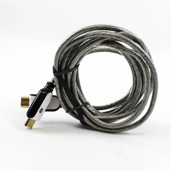 GE High Speed HDMI Cable 12in Silver Braided Nylon
