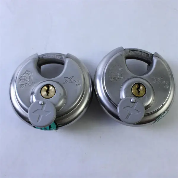 Lot of 2 Chateau C99X XType Stainless Steel Round Disc Locks