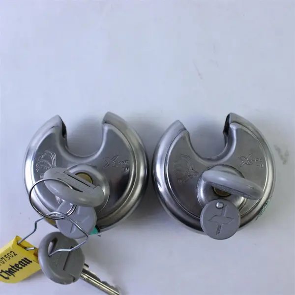 Lot of 2 Chateau C99X XType Stainless Steel Round Disc Locks