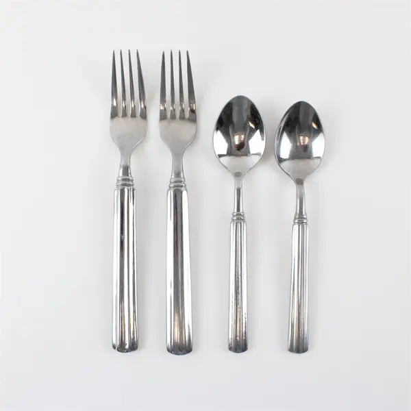 Mixed Lot of Four Stainless Gibson Flatware in the Sidewalk Cafe Pattern