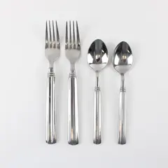 Mixed Lot of Four Stainless Gibson Flatware in the Sidewalk Cafe Pattern