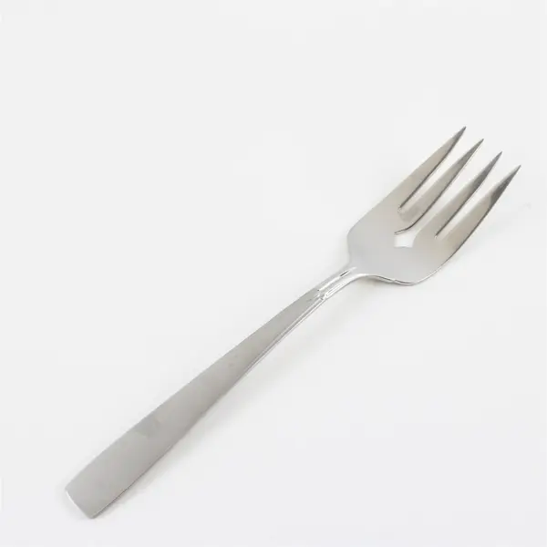 Three Stainless Medium Solid Cold Meat Serving Forks from Oneida in Satin Accent