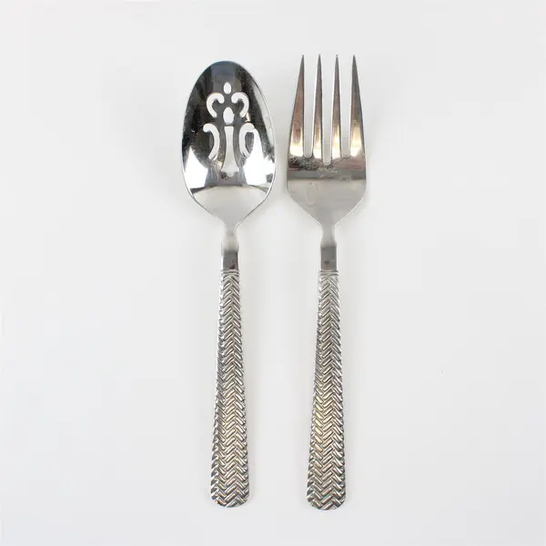 Stainless Pierced Tablespoon and Serving Fork From Cuisinart in Sea Island 
