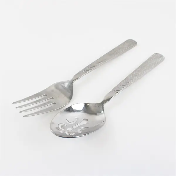 Stainless Pierced Tablespoon and Serving Fork From Cuisinart in Sea Island 