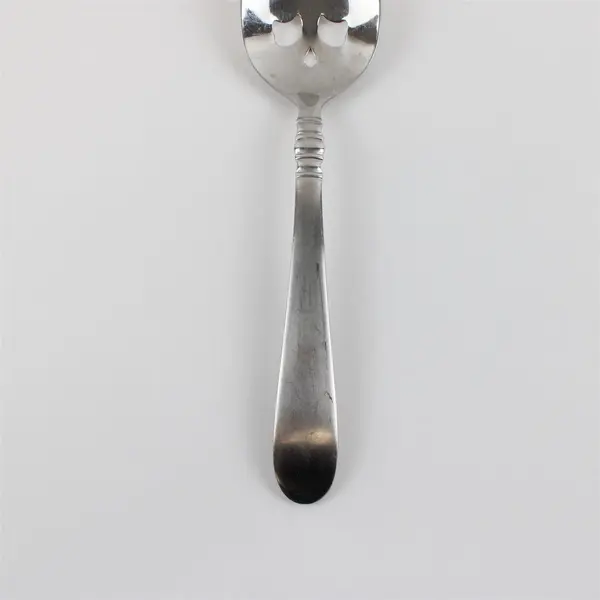 2 Cuisinart 18/10 Stainless Pierced Serving Spoons Satin Americana