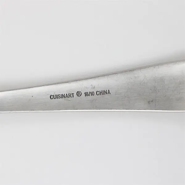 2 Cuisinart 18/10 Stainless Pierced Serving Spoons Satin Americana