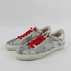 Steve Madden Philosophy Womens Fashion Sneakers Gray Black Red Laces 8.5M
