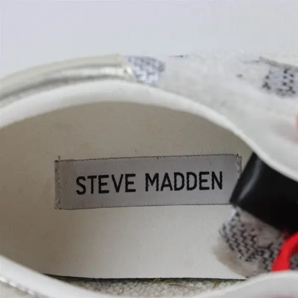 Steve Madden Philosophy Womens Fashion Sneakers Gray Black Red Laces 8.5M
