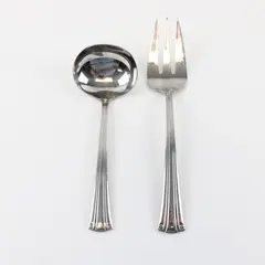 18/10 Stainless Serving Fork and Ladle in Pattern Maria Lucia by Reed and Barton