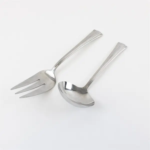18/10 Stainless Serving Fork and Ladle in Pattern Maria Lucia by Reed and Barton