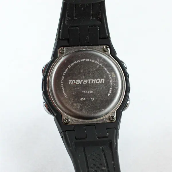 Timex Marathon T5K360 Digital Sports Watch Gray Band WR 50M WORKS