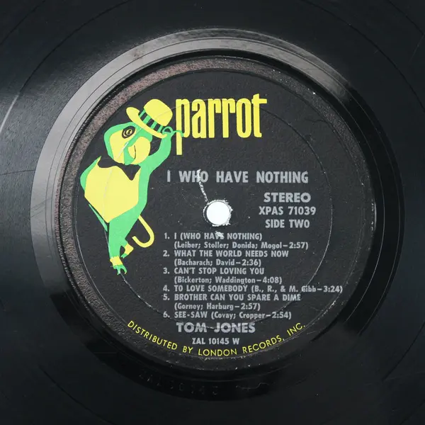 Tom Jones I Who Have Nothing Parrot 12" Vinyl LP Record