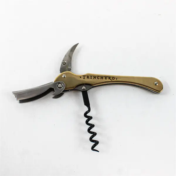 Trinchero Estates Gold Corkscrew Wine Opener With Wooden Case