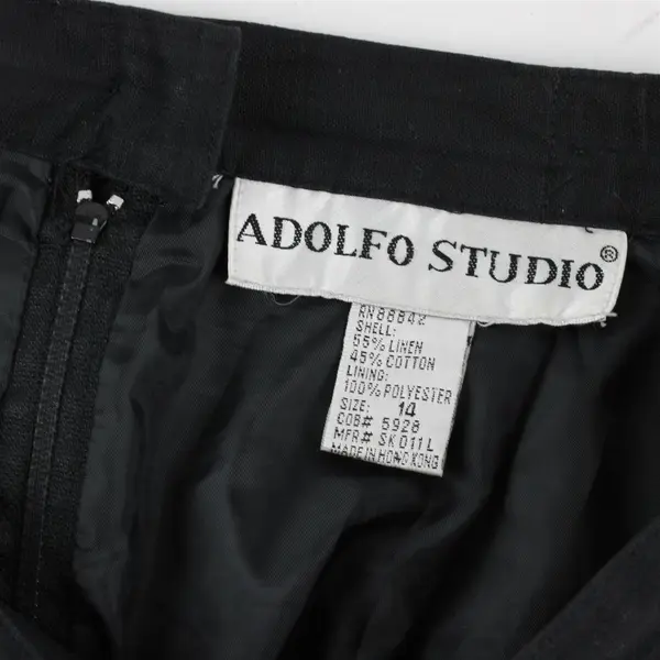 Adolfo Studio Black Midi Pencil Skirt Women's Size 10