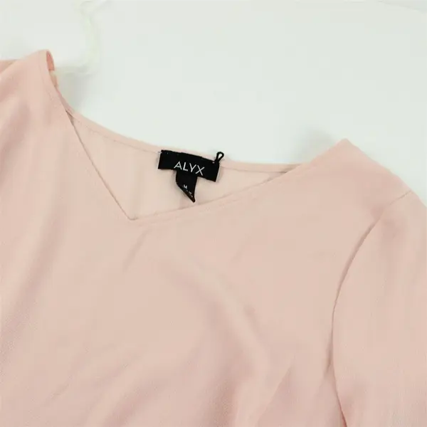 Alyx Pale Pink 3/4 Butterfly Sleeve V-Neck Top Women's Medium