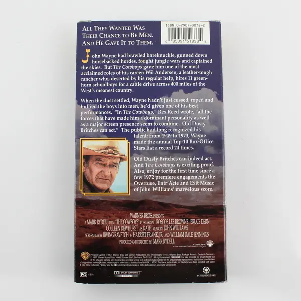 The Cowboys A Mark Rydell Film VHS Warner Bros Westerns John Wayne 1997
