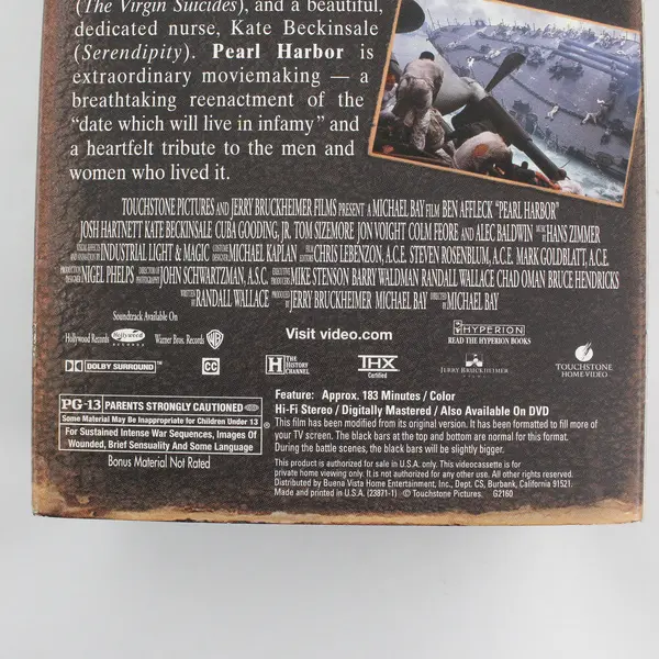 Pearl Harbor 2001 60th Anniversary Commemorative Edition VHS