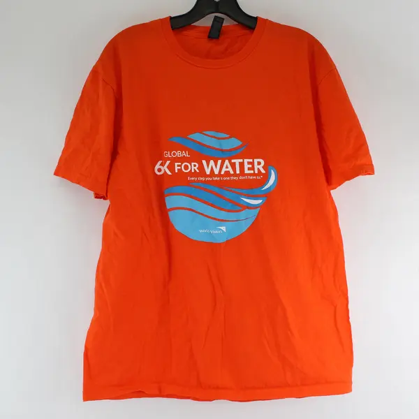 Gildan World Vision Global 6K for Water Orange T-Shirt Adult Large