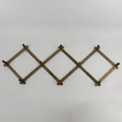 Vintage Wooden Accordion Hanger 10 Pegs Primitive Rustic Decor