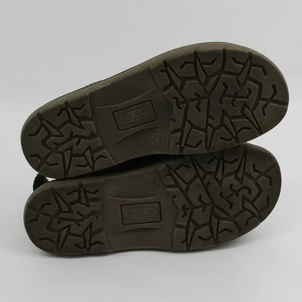 VTG Y2K Lower East Side Wmns 9.5W Brown Faux Leather Chunky Platform Sandals 
