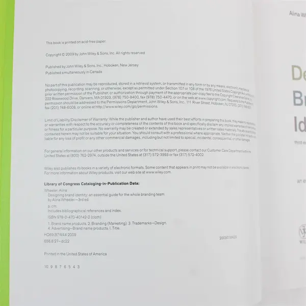 Designing Brand Identity Alina Wheeler 2009 Hardcover Book